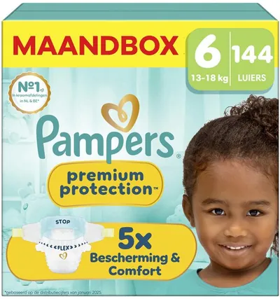 Pampers Premium Protection Maat 6 - 144 Luiers - 13kg-18kg