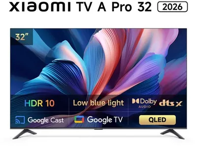 Xiaomi TV A Pro 32 2026 | QLED Smart TV | 80 cm HD | Google TV | Dolby Audio en DTS:X | HDR10+ | Chromecast en AirPlay | Wifi en Bluetooth